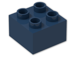 LEGO® Brick: Duplo Brick 2 x 2 3437 | Color: Earth Blue