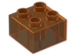 LEGO® Brick: Duplo Brick 2 x 2 3437 | Color: Transparent Bright Orange