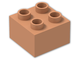 LEGO® Brick: Duplo Brick 2 x 2 3437 | Color: Nougat