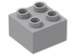 LEGO® Brick: Duplo Brick 2 x 2 3437 | Color: Medium Stone Grey