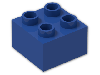 LEGO® Brick: Duplo Brick 2 x 2 3437 | Color: Dark Royal Blue