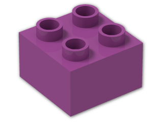 LEGO® Brick: Duplo Brick 2 x 2 3437 | Color: Bright Reddish Lilac