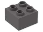LEGO® Stein: Duplo Brick 2 x 2 3437 | Farbe: Dark Stone Grey