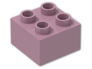 LEGO® Stein: Duplo Brick 2 x 2 3437 | Farbe: Medium Reddish Violet