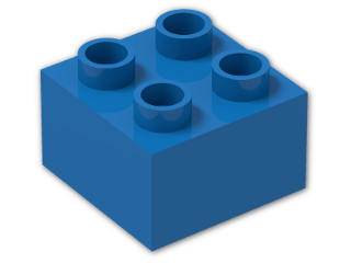 LEGO® Stein: Duplo Brick 2 x 2 3437 | Farbe: Bright Blue