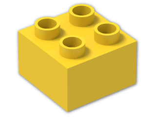 LEGO® Brick: Duplo Brick 2 x 2 3437 | Color: Bright Yellow