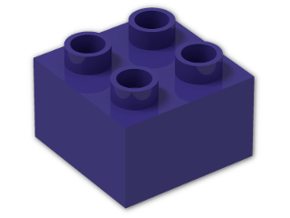LEGO® Brick: Duplo Brick 2 x 2 3437 | Color: Medium Lilac