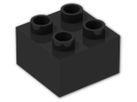 LEGO® Brick: Duplo Brick 2 x 2 3437 | Color: Black