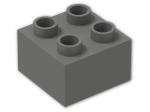 LEGO® Brick: Duplo Brick 2 x 2 3437 | Color: Dark Grey