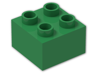 LEGO® Stein: Duplo Brick 2 x 2 3437 | Farbe: Dark Green