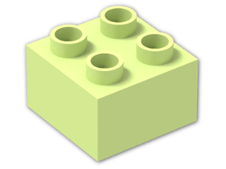 LEGO® Brick: Duplo Brick 2 x 2 3437 | Color: Spring Yellowish Green