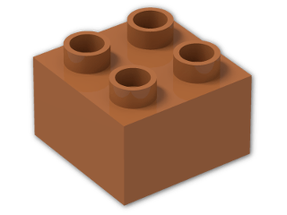 LEGO® Brick: Duplo Brick 2 x 2 3437 | Color: Dark Orange