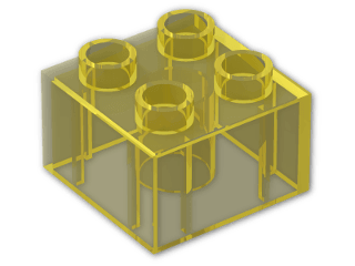 LEGO® Brick: Duplo Brick 2 x 2 3437 | Color: Transparent Yellow