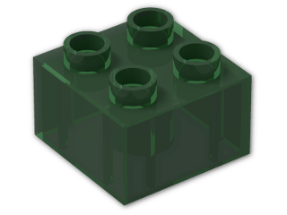 LEGO® Brick: Duplo Brick 2 x 2 3437 | Color: Transparent Green