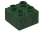 LEGO® Stein: Duplo Brick 2 x 2 3437 | Farbe: Transparent Green
