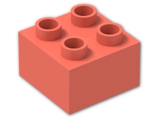 LEGO® Brick: Duplo Brick 2 x 2 3437 | Color: Brick Red