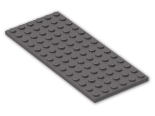 LEGO® Brick: Plate 6 x 14 3456 | Color: Dark Stone Grey