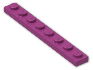 LEGO® Brick: Plate 1 x 8 3460 | Color: Bright Reddish Violet