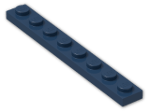 LEGO® Brick: Plate 1 x 8 3460 | Color: Earth Blue