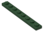 LEGO® Brick: Plate 1 x 8 3460 | Color: Earth Green