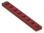 LEGO® Brick: Plate 1 x 8 3460 | Color: New Dark Red