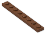 LEGO® Stein: Plate 1 x 8 3460 | Farbe: Reddish Brown