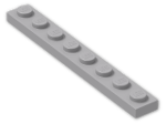 LEGO® Brick: Plate 1 x 8 3460 | Color: Medium Stone Grey