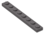 LEGO® Stein: Plate 1 x 8 3460 | Farbe: Dark Stone Grey