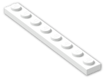 LEGO® Brick: Plate 1 x 8 3460 | Color: White