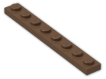 LEGO® Brick: Plate 1 x 8 3460 | Color: Brown