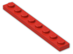 LEGO® Brick: Plate 1 x 8 3460 | Color: Bright Red