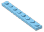 LEGO® Brick: Plate 1 x 8 3460 | Color: Dove Blue