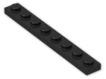 LEGO® Stein: Plate 1 x 8 3460 | Farbe: Black