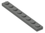 LEGO® Brick: Plate 1 x 8 3460 | Color: Dark Grey
