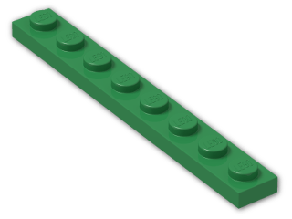 LEGO® Stein: Plate 1 x 8 3460 | Farbe: Dark Green