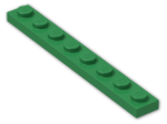 LEGO® Brick: Plate 1 x 8 3460 | Color: Dark Green