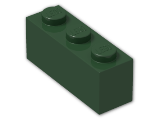 LEGO® Brick: Brick 1 x 3 3622 | Color: Earth Green