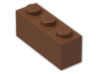 LEGO® Brick: Brick 1 x 3 3622 | Color: Reddish Brown