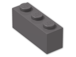 LEGO® Stein: Brick 1 x 3 3622 | Farbe: Dark Stone Grey
