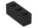 LEGO® Stein: Brick 1 x 3 3622 | Farbe: Black
