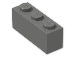 LEGO® Stein: Brick 1 x 3 3622 | Farbe: Dark Grey