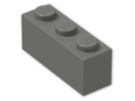 LEGO® Stein: Brick 1 x 3 3622 | Farbe: Dark Grey