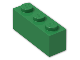 LEGO® Stein: Brick 1 x 3 3622 | Farbe: Dark Green