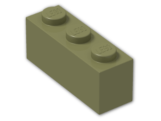 LEGO® Brick: Brick 1 x 3 3622 | Color: Olive Green