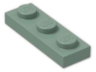LEGO® Stein: Plate 1 x 3 3623 | Farbe: Sand Green