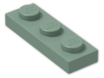 LEGO® Brick: Plate 1 x 3 3623 | Color: Sand Green