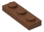LEGO® Brick: Plate 1 x 3 3623 | Color: Reddish Brown