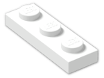 LEGO® Stein: Plate 1 x 3 3623 | Farbe: White