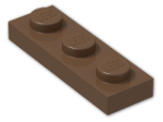 LEGO® Brick: Plate 1 x 3 3623 | Color: Brown