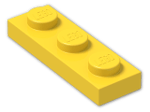 LEGO® Brick: Plate 1 x 3 3623 | Color: Bright Yellow